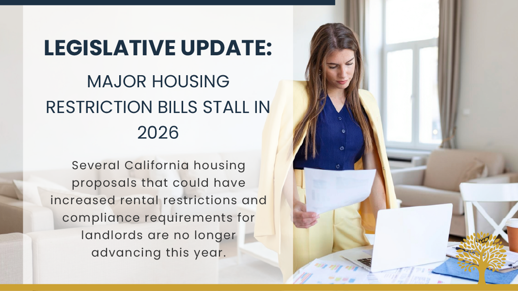 Sacramento Housing Bills Adding Rental Restrictions Stall in 2026